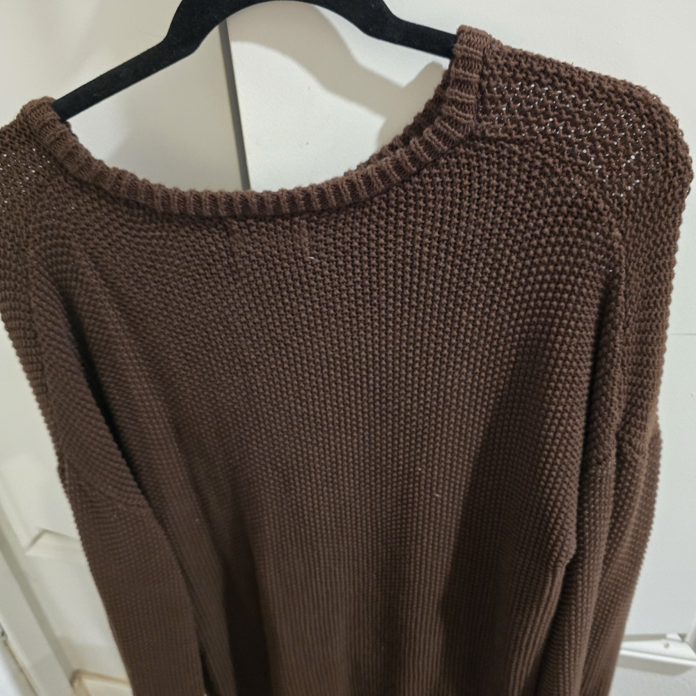 Old Navy Women's Chocolate Knit Sweater - Picture 2 of 3